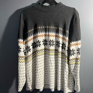 Maurices Black and White Patterned Turtleneck Sweater